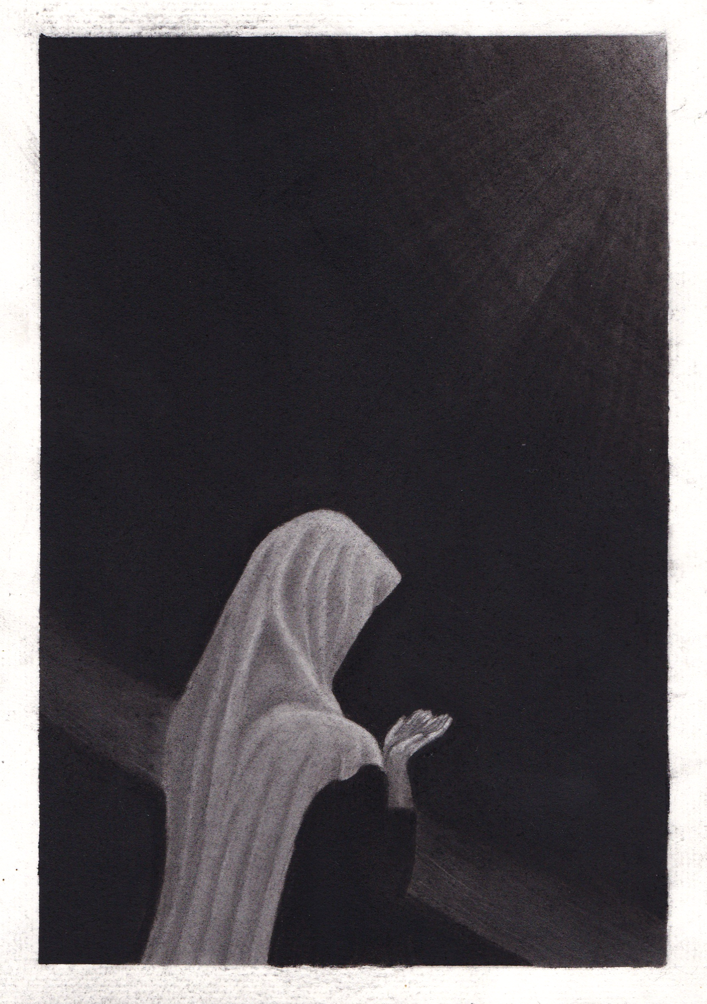 A woman praying (framed)